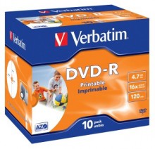 Ostatní - DVD-R Verbatim PRINTABLE 4.7GB, 16x, jewel case