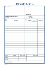 Ostatní - Dodací list A5 mSk 10