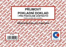 Ostatní - Příjmový pokladní doklad, podvojné účetnictví A6 NCR Baloušek PT030